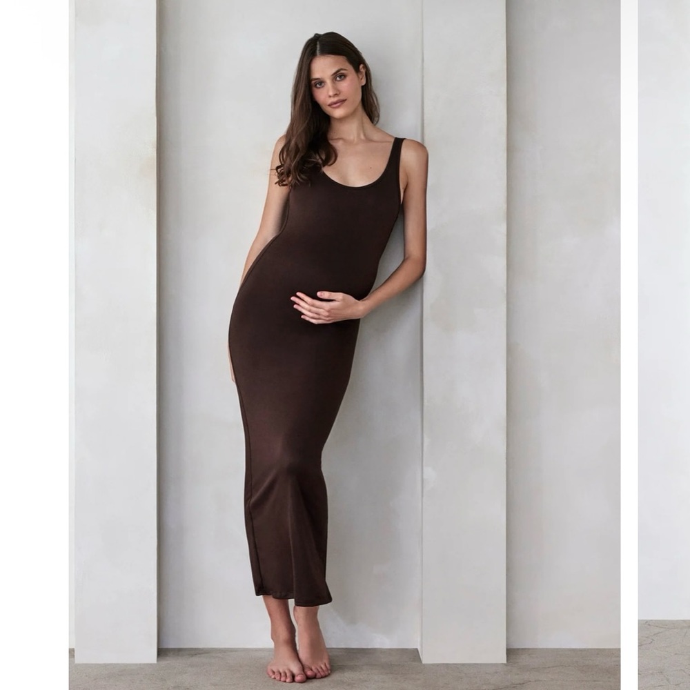 Bumpsuit The Maternity Dress in Chocolate Brown